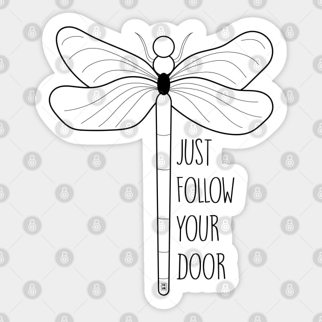 Follow your door Sticker by Gabi Veiga